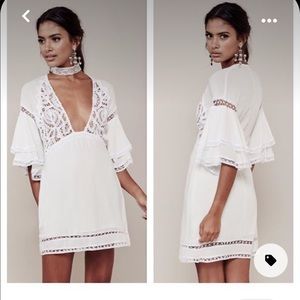 For Love And Lemons White Lace Mini Dress